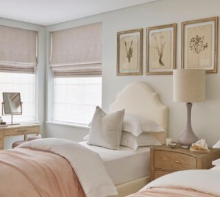 The daughter’s bedroom at our Knightsbridge project. Love the light and fresh colour palette of pistachio and pink. Tap for suppliers including @andrewmartin_int @coze_linen @armacmartin @portaromanauk @crucialtrading #luxinteriors #kidsroom #kidsroomdecor 📷 @raymain57